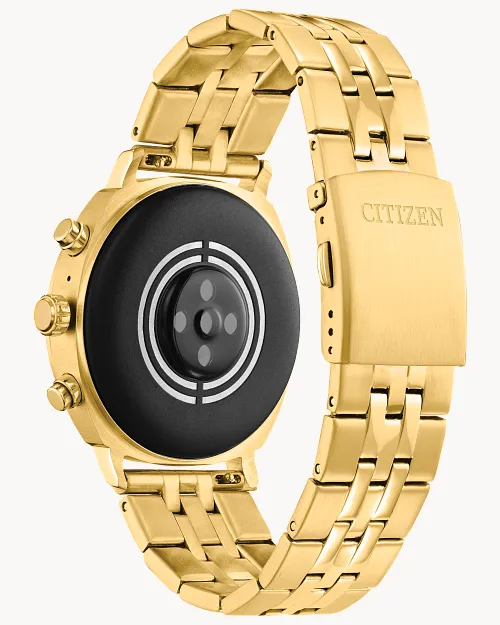 Citizen Unisex CZ Smart Gold Tone Stainless Steel Bracelet Watch Gold